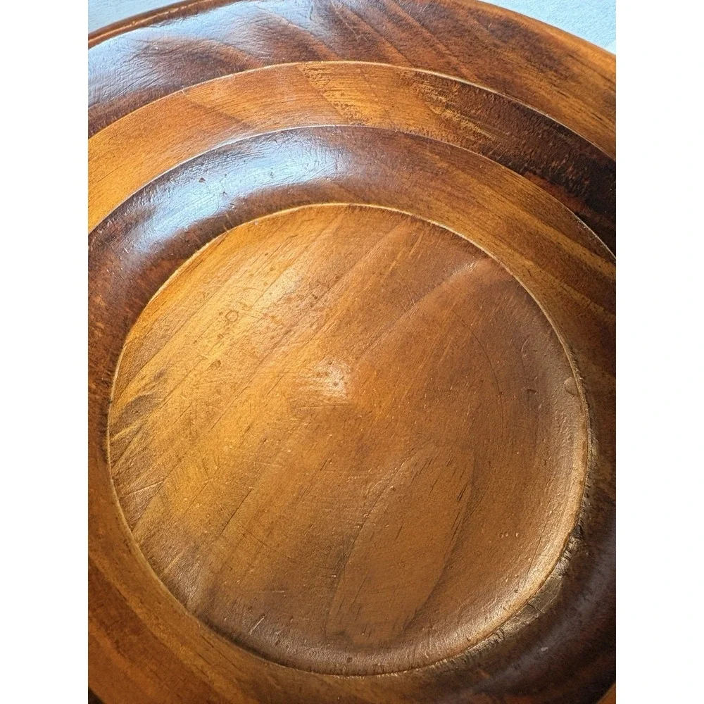 Vintage 90s‎ Hand-Carved Hardwood 8.5